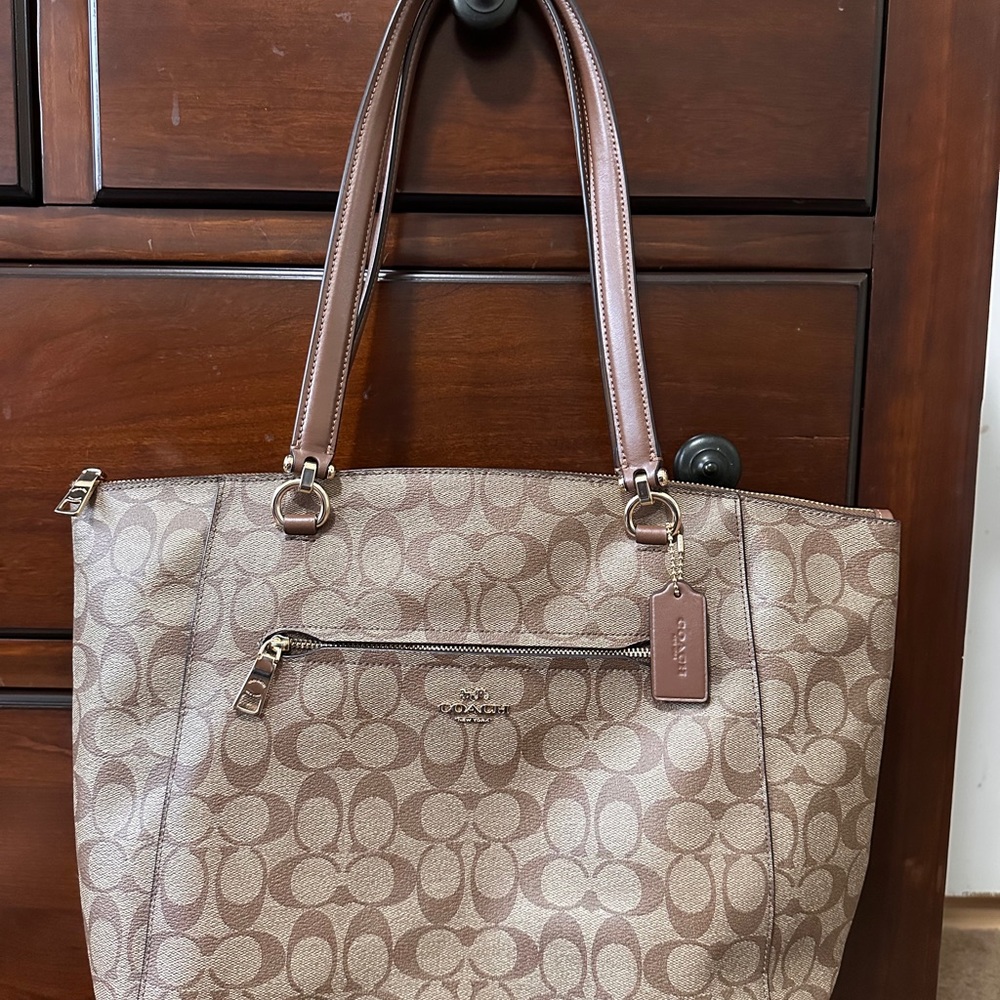 Coach Brown Signature Prairie Tote Bag